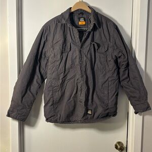 Berne Workwear Insulated Button Front Work Jacket Large Dark Gray